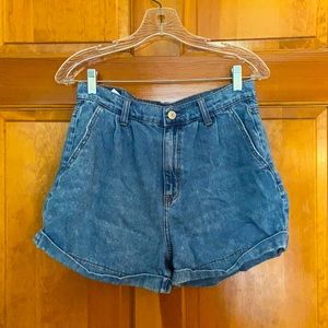Blue Wash Denim Mom Short by American Eagle